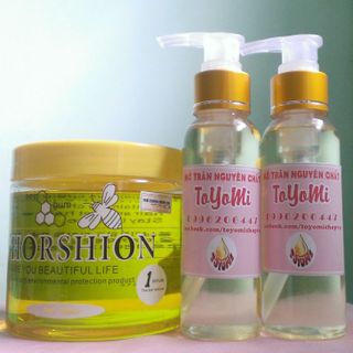 Combo triệt lông vĩnh viễn 1 sáp wax horshion 2 mỡ trăn toyomi