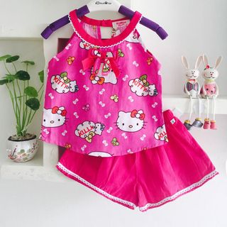 A23348 - bộ bé gái kate kitty cổ yếm viền ren oshkoshsize 1-8