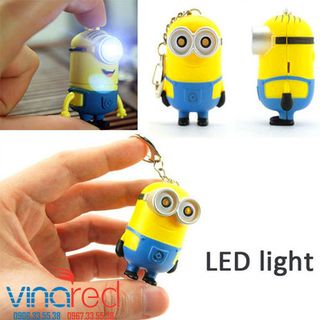 Móc khóa minion kêu i love you có đèn led