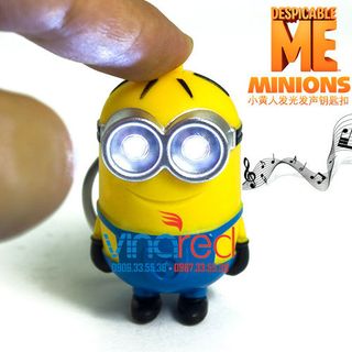 Móc khóa minion kêu i love you có đèn led
