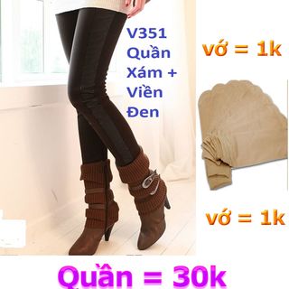 V351 - quần legging phối viền -
