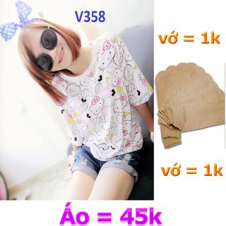 V358 áo thun cotton - size m