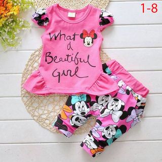 A23582 - 5/4 adkids bộ bg áo xòe quần lửng mickeysize 1-8