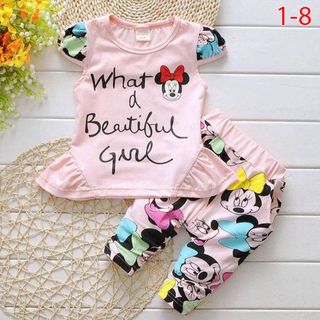 A23582 - 5/4 adkids bộ bg áo xòe quần lửng mickeysize 1-8
