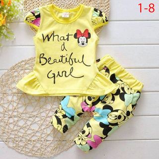 A23582 - 5/4 adkids bộ bg áo xòe quần lửng mickeysize 1-8