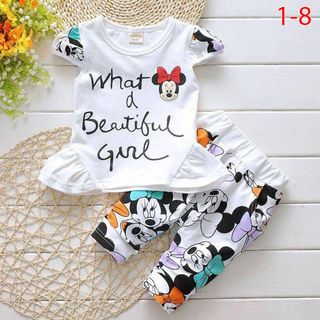 A23582 - 5/4 adkids bộ bg áo xòe quần lửng mickeysize 1-8