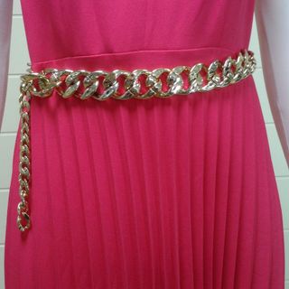 Dây nịch thời trang nữ dạng xích màu vàng 18k