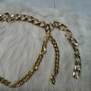 Dây nịch thời trang nữ dạng xích màu vàng 24k