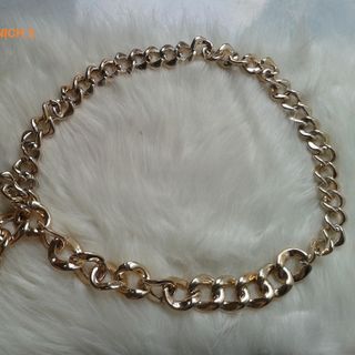 Dây nịch thời trang nữ dạng xích màu vàng 24k