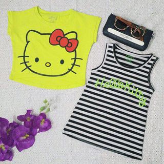 A23659 - đầm thun kèm áo khoác kittysize 1-8