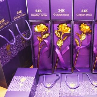Hoa mạ vàng 24k