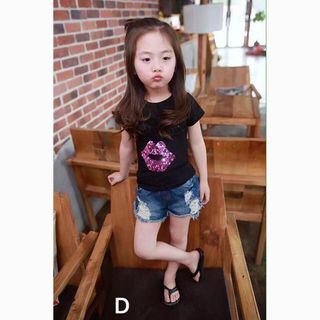 A23679 - 10/4 goldbb bộ jean bé gái mắt liếcquần jean wax ráchsize 1-8