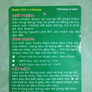 Báo động chống trộm cảm biến rung