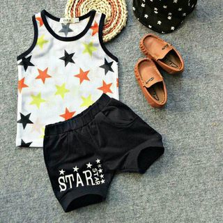 A23813 - bộ lưới bé trai áo lưới in ép nhiệt quần cottonsize 1-8