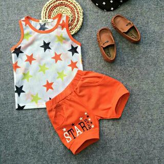 A23813 - bộ lưới bé trai áo lưới in ép nhiệt quần cottonsize 1-8