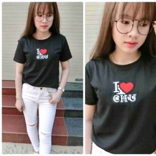 Áo thun i love chu