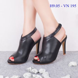 Giày cao gót hở mũi kiểu boot