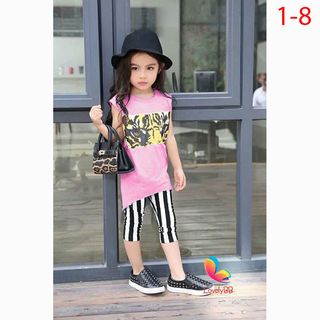 A23916 - bộ bg hổ áo thun form dài quần in nguyên câysize 9-14