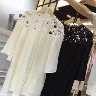 Đầm dập ly ngực ren
