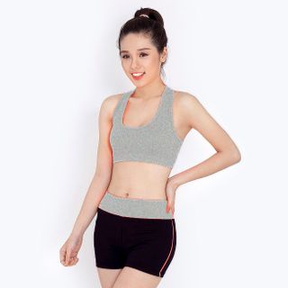Áo tập gym nữ màu xám