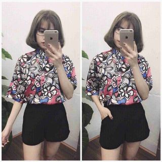 Sơ mi thô hoa