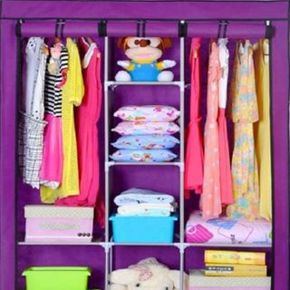 Tủ vải ba buồng 8 ngăn khung nhôm tĩnh điện