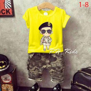 A24428 - 25/4 bộ chàng trai hậu duệ mặt trời áo cotton quần kaki línhsize 1-8
