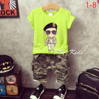 A24428 - 25/4 bộ chàng trai hậu duệ mặt trời áo cotton quần kaki línhsize 1-8