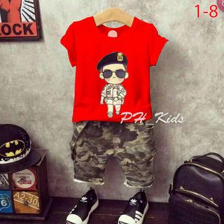 A24428 - 25/4 bộ chàng trai hậu duệ mặt trời áo cotton quần kaki línhsize 1-8