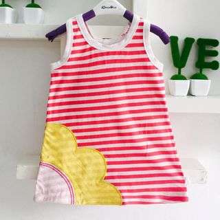 A24488 - đầm thun sọc thêu đắp hoa oshkoshsize 1-8
