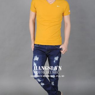 Quần jeans nam rách bụi thời trang