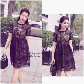 Đầm ren hoạ tiết thái