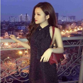 Váy chữ a kim tuyến nơ giá sỉ