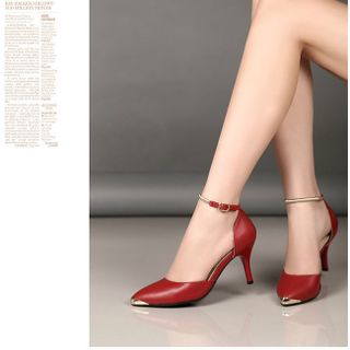 Giày cao cấpgiày cao gót quai lò xo sành điệu -cg005