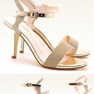 Giày cao cấpgiày sandal quai kim tuyến màu vàng - sd002