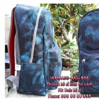 Balo teen hoa văn nắp vuông