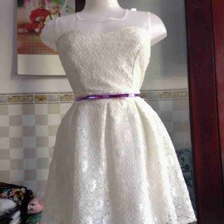 Đầm xoè ren cực re