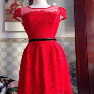 Đầm xoè ren cực re