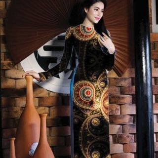 Vải áo dài in 3d rất đẹp