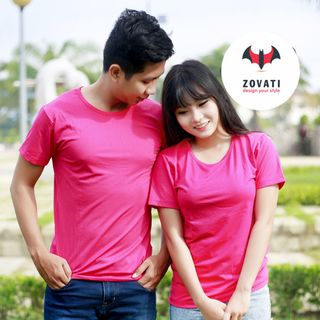 Áo thun trơn zovati hồng sen