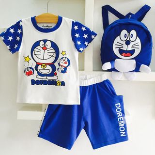A24880 - bộ thun bt kèm ba lô kaki doreamon oshkoshsize 1-8
