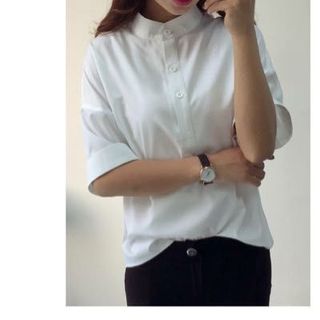 Áo sơ mi nữ cổ đứng