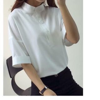 Áo sơ mi nữ cổ đứng