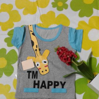 Bộ đồ bé trai hươu cao cổ họa tiết trước và sau