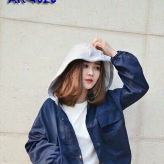Áo khoác nữ có nón nút bấm nhiều màu