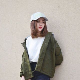 Áo khoác nữ có nón nút bấm nhiều màu