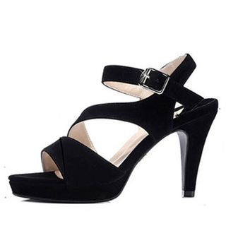 Giày cao cấpgiày cao gót quai chéo cách điệu - cg007