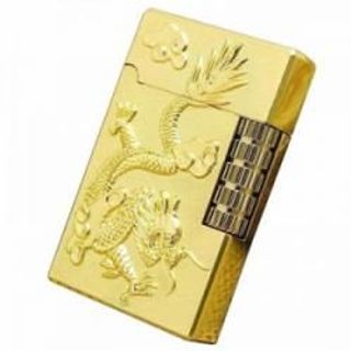 Bậc lửa mạ vàng hình rồng phụng