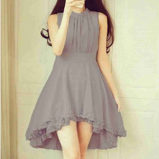 Đầm voan yếm viền bèo