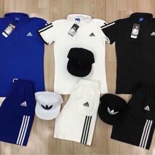 Bộ adidas cổ bẻ giá sỉ